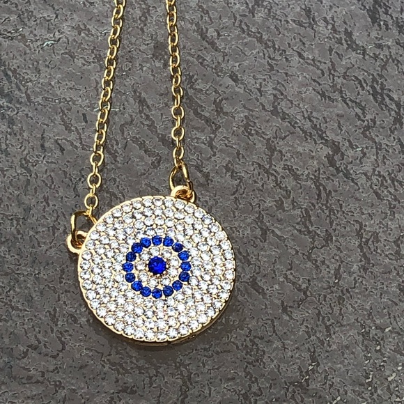 Jewelry - New Evil eye necklace bling good luck protection